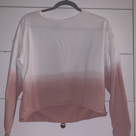 Pink and white ombré long sleeved top - Picture 3 of 3